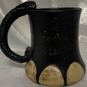 SRI LANKA ELEPHANT FOOT POTTERY MUG SAVE THE ELEPHANT